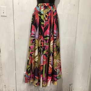 RACHEL ZOE FULL MAXI TROPICAL PRINT SKIRT. SIZE L. NWT